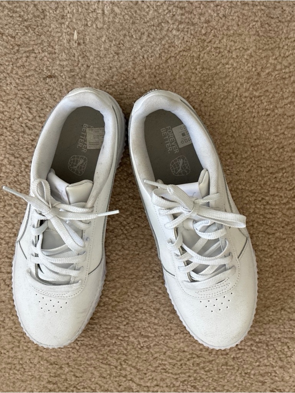 Puma Women’s White Lace-Up Athletic Sneakers